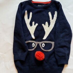 Joules Raindeer Sweater with Red Nose